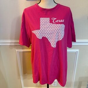 Bold Pink Texas Graphic Tee.  Size XXL